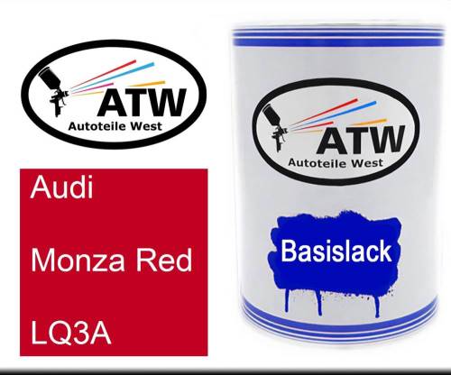 Audi, Monza Red, LQ3A: 500ml Lackdose, von ATW Autoteile West.